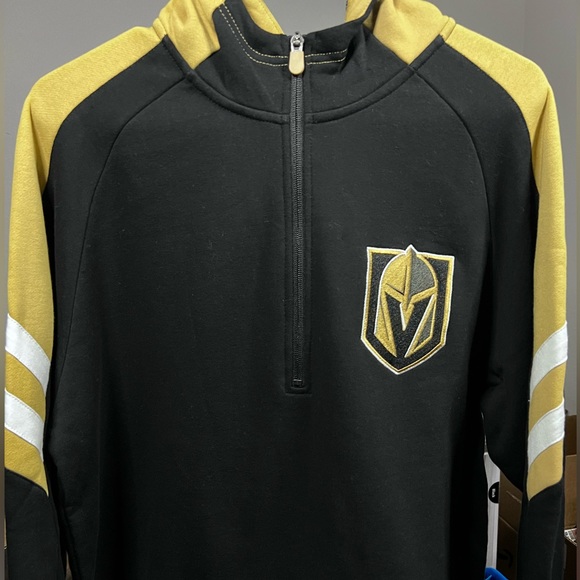 NHL | Shirts | Brand New Authentic Nhl Las Vegas Golden Knights Black Gold Hoodie 4 Zip Nwt 